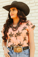 L&B button down horse print shirt