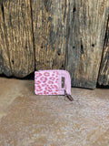 Small Wrangler Light Pink Cheetah Print Keychain Wallet