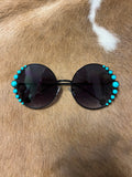 Boujee Sunglasses with Turquoise