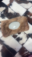Baby Wipe Container w/Long Cowhide