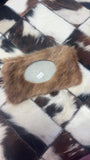 Baby Wipe Container w/Long Cowhide