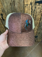 Rose Gold Bronc Sparkle Hat