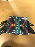 Black Aztec fringe skirt