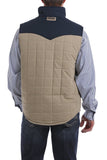 Cinch-Mens Khaki/Navy Quilted Vest