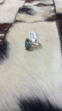 Ring - S/S Kingman Turquoise-Size 7.5