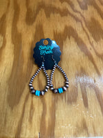 Sterling Kreek Bronze and Turquoise Graduated Drop Earrings