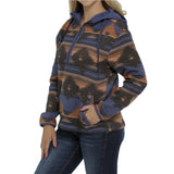 Cinch Women’s Blue Aztec Pullover Hoodie MAK9812001 MUL