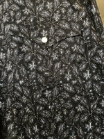 Panhandle Rough Stock Black Floral Long Sleeve Pearl Snap