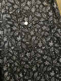 Panhandle Rough Stock Black Floral Long Sleeve Pearl Snap