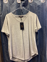 L&B Heather Gray V-Neck Plain