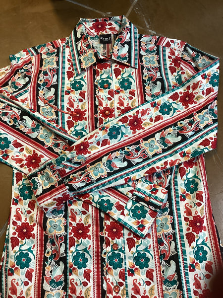 Women’s Cruel Denim Floral Pearl Snap