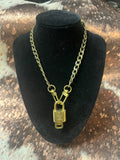 LV lock necklace