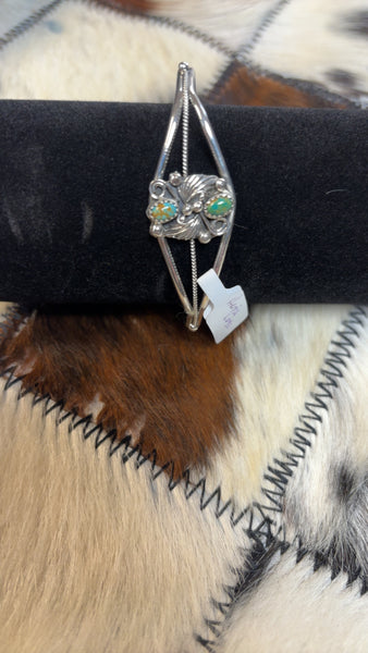 Harris Largo Turquoise Sterling Silver Cuff Bracelet