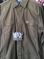 Panhandle Select Brown Patterned Pearl Snap