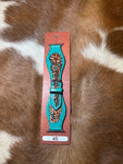 45mm Turquoise Hand-tooled Apple Watch Band