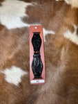 45mm Black Hand-tooled Apple Watch Band