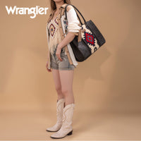 Large Wrangler Black Aztec Tote