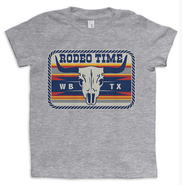 Kids Rodeo Time Skull Patch T-Shirt