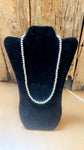 7mm Sterling Silver Pearl Necklace 24”