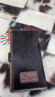 O’hlay tooled leather and cowhide wallet