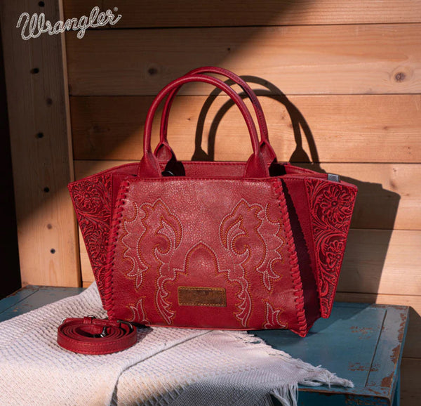 Red Wrangler Embroidered Crossbody