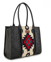Large Wrangler Black Aztec Tote