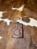 9 oz Leather covered flasks