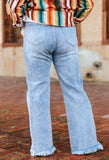 L&B High Rise Distressed Light Wash Jeans