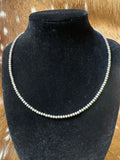 Silver beaded necklace
