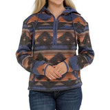 Cinch Women’s Blue Aztec Pullover Hoodie MAK9812001 MUL