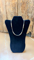 Orange and Sterling Silver 18” Necklace