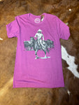 Sterling Kreek Women’s Purple Cowboy T-shirt