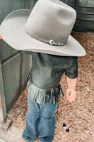 Kids Black Fringe Shirt