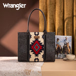 Large Wrangler Black Aztec Tote