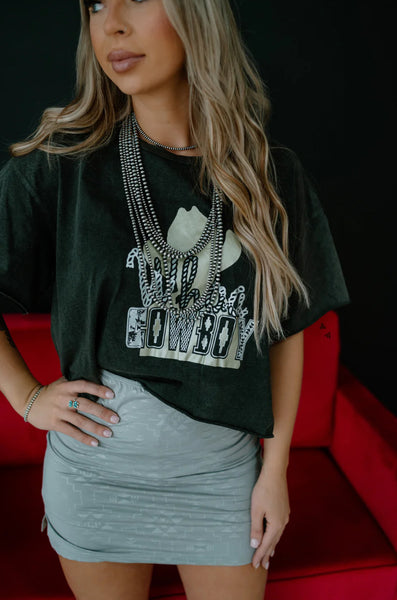 Whoa Cowboy Cropped Tee