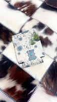 Silver and Turquoise Koozie