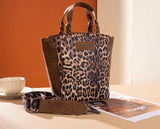 Wrangler Brown and Leopard Mini Crossbody Tote