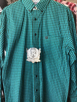 Panhandle Select Teal & Black Long Sleeve Button up