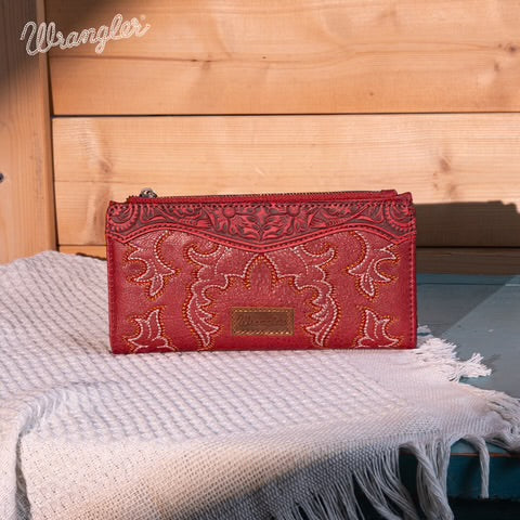 Red Wrangler Embroidered Wallet