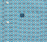 Kids Light Blue Geo Pattern Cinch Button-up Shirt