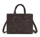 Wrangler Turquoise and Coffee Aztec Crossbody Tote