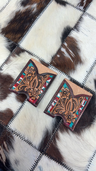 Handtooled leather Card Holder