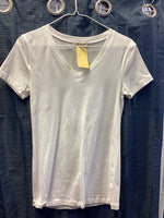 White V-Neck Plain