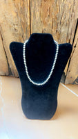 7mm Sterling Silver Pearl Necklace 20”