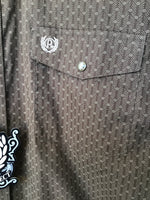 Panhandle Select Brown Patterned Pearl Snap
