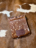American Darling leather and cowhide crossbody