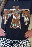 Sterling Kreek Tooled Leather Thunderbird Tee