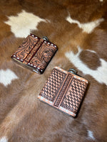 16 oz Leather covered flasks (multiple options)