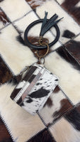 Cowhide Wristlet with Tassle