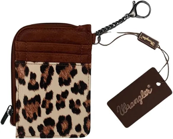 Small Wrangler Cheetah Keychain Wallet